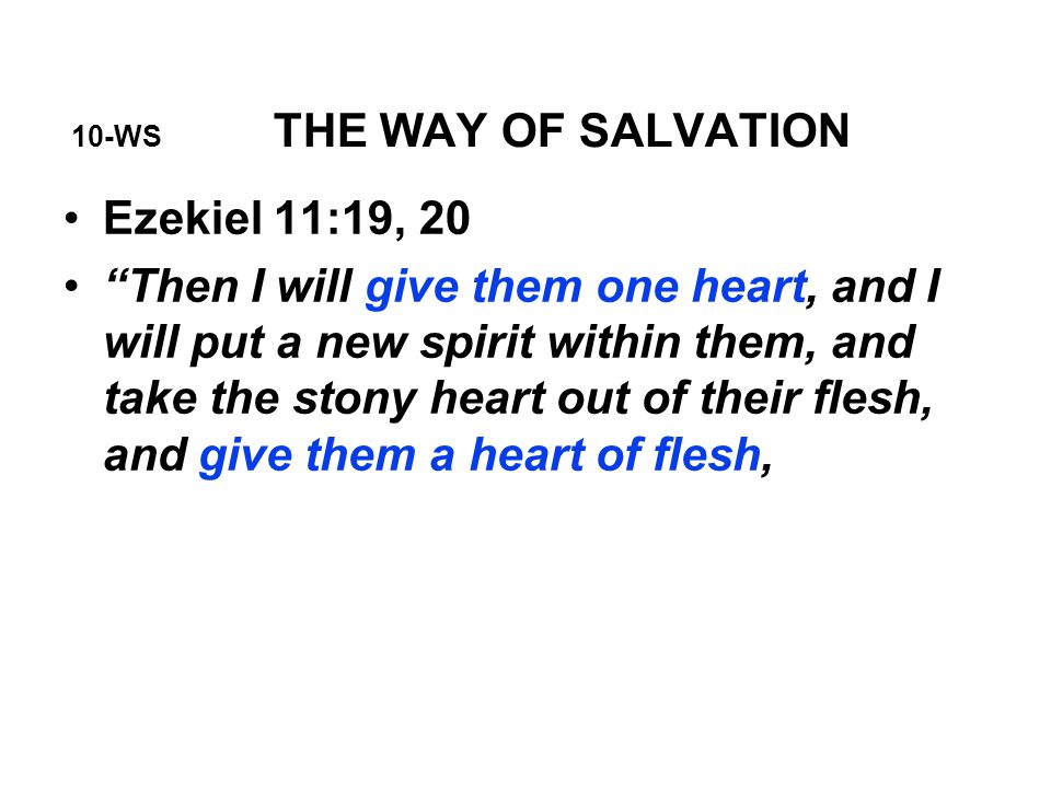 10-WS THE WAY OF SALVATION