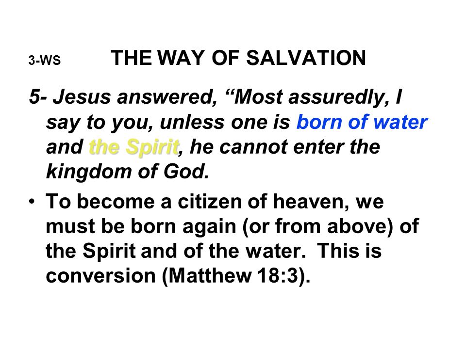 3-WS THE WAY OF SALVATION