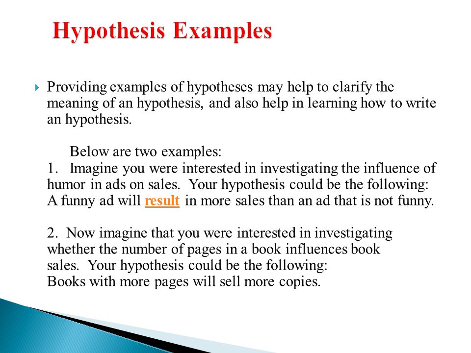 Hypothesis Examples