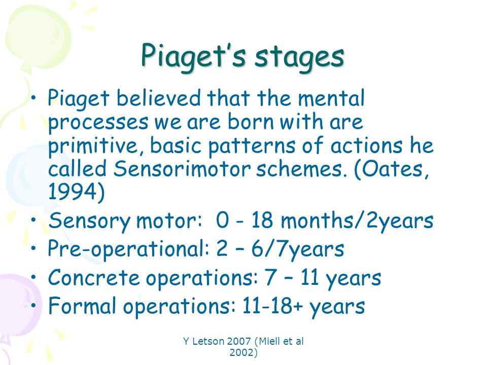 Piaget’s stages
