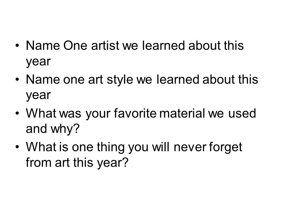 Name One artist we learned about this year