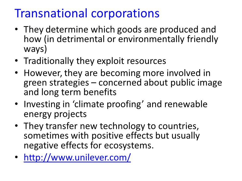 Transnational corporations