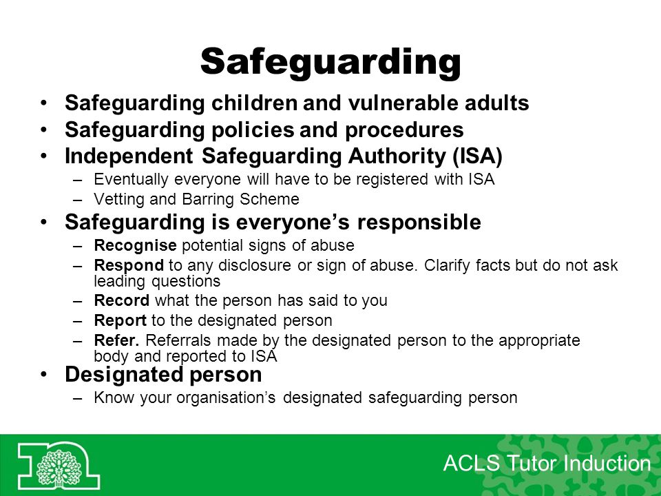 Safeguarding Safeguarding children and vulnerable adults