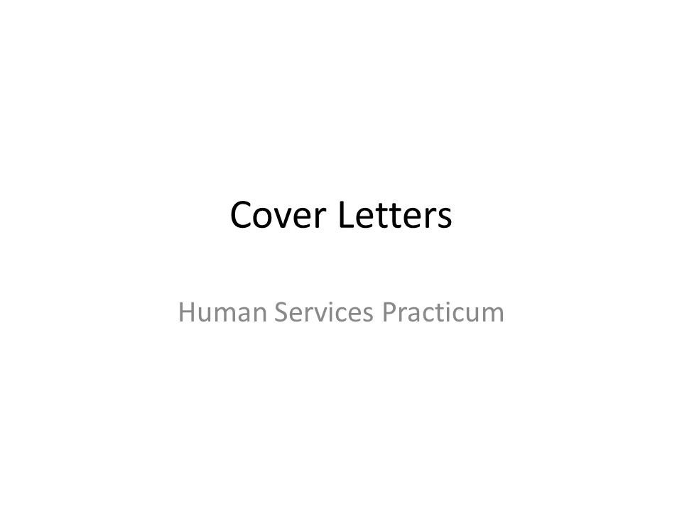 Human Services Practicum