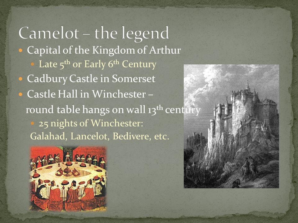 Camelot – the legend Capital of the Kingdom of Arthur