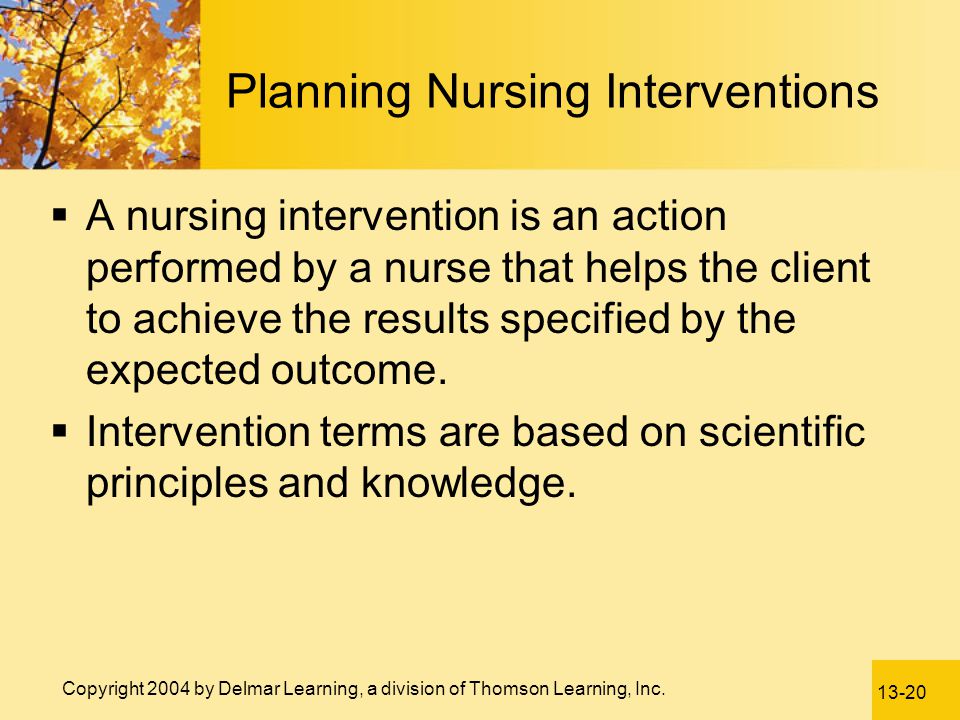 Planning Nursing Interventions