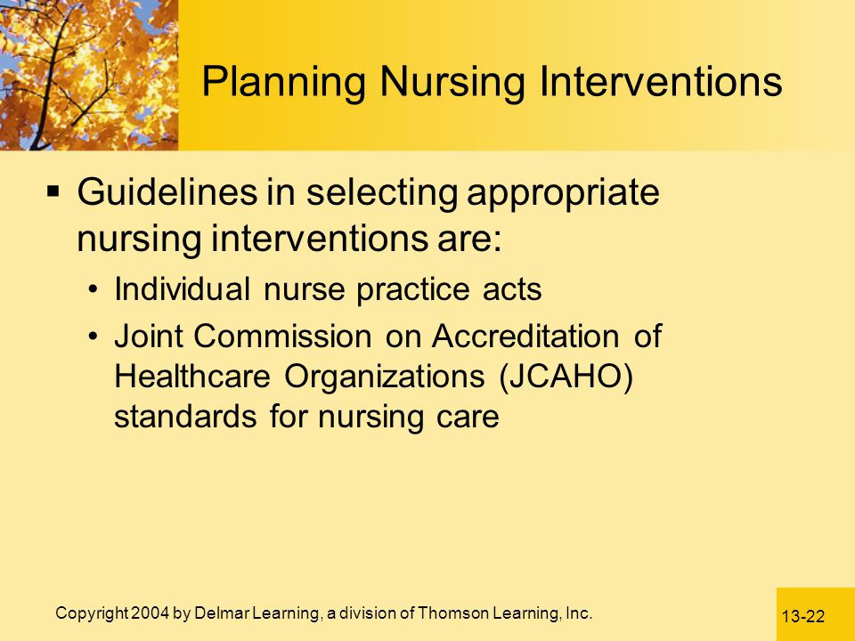 Planning Nursing Interventions