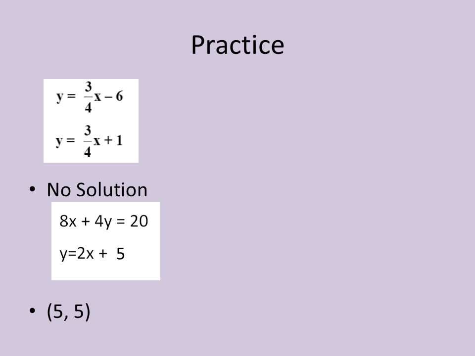 Practice No Solution (5, 5) 5