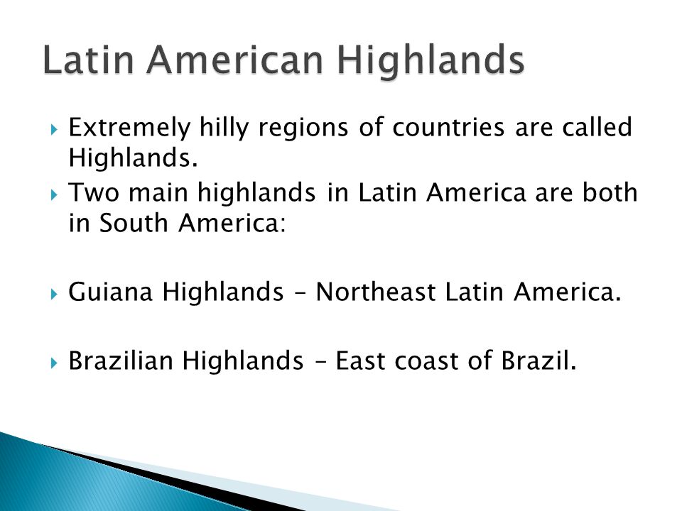 Latin American Highlands