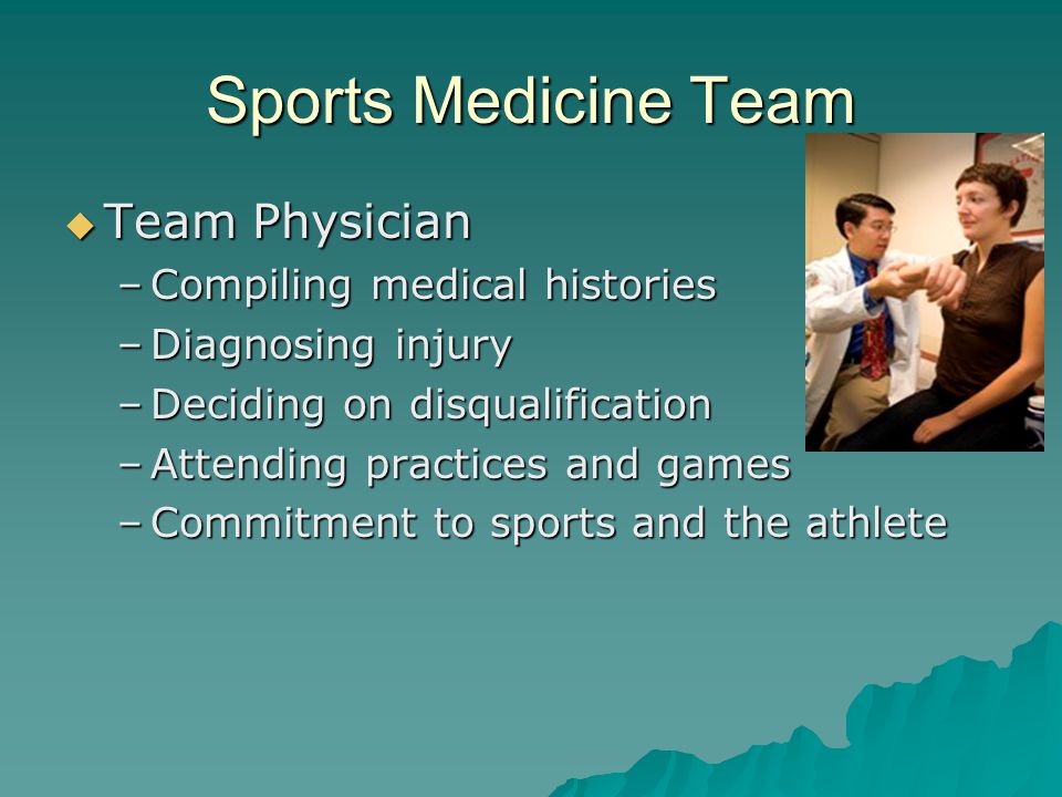 Sports Medicine Team Team Physician Compiling medical histories
