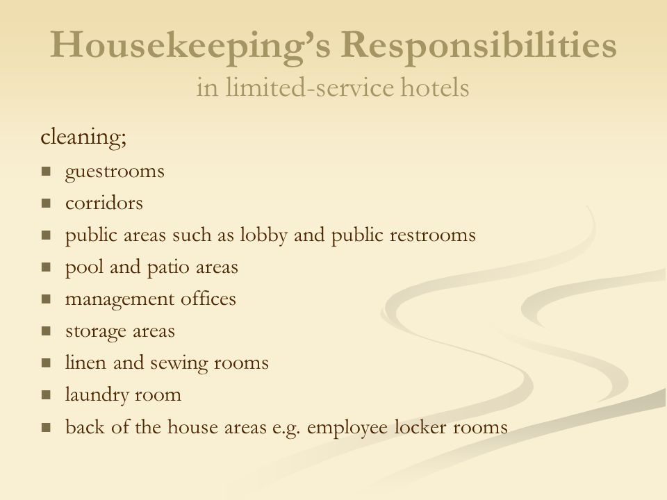 Housekeeping Department Functional Chart