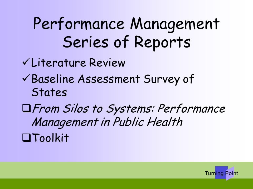 Performance Management Series of Reports