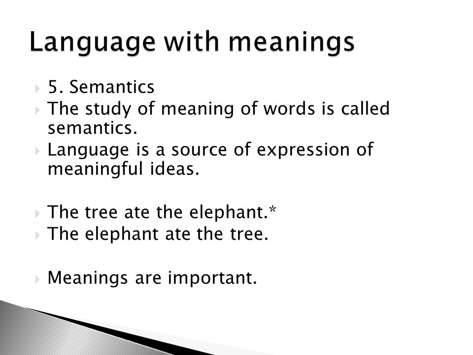 Language with meanings