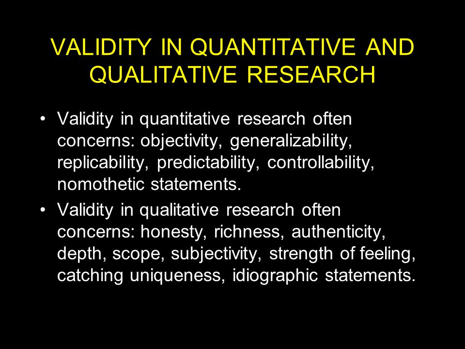 validity and reliability in quantitative studies validity and reliability in quantitative studies