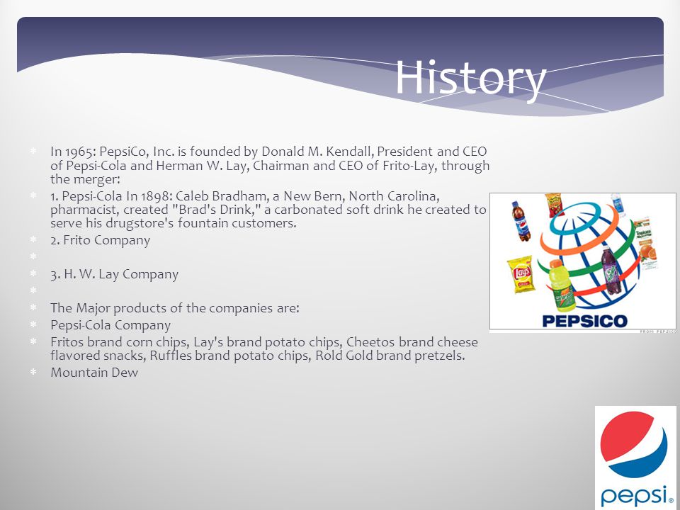 the history of pepsico
