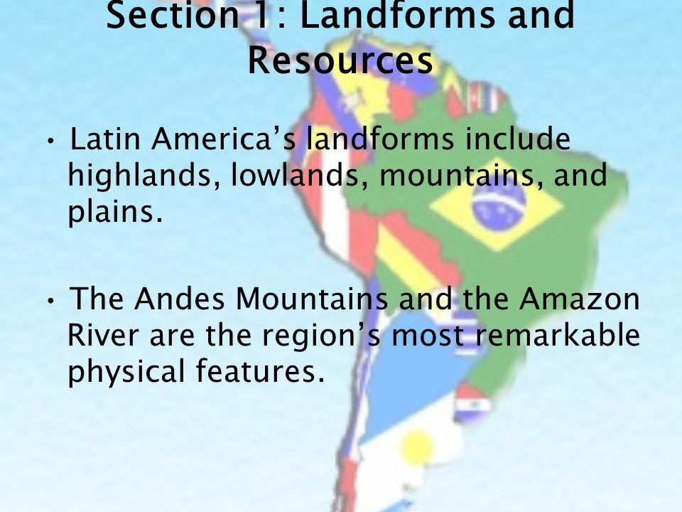 latin america landforms