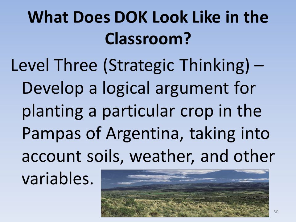 What Does DOK Look Like in the Classroom