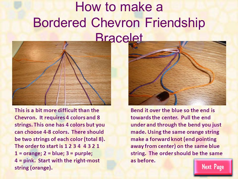 How to make a bordered chevron/arrow friendship bracelet - B+C Guides