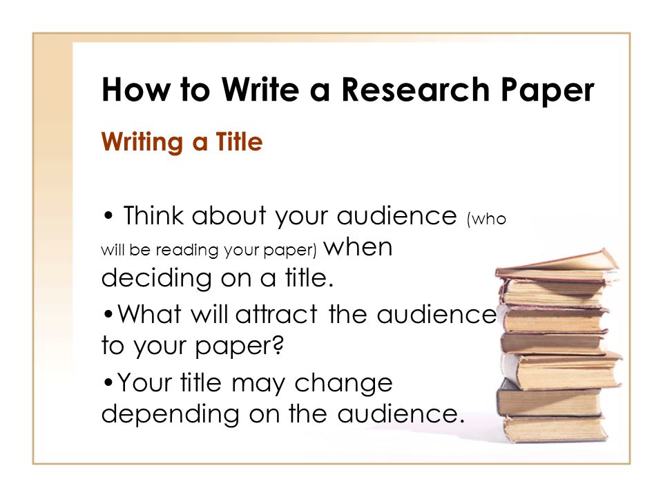 how to make a title for a research paper