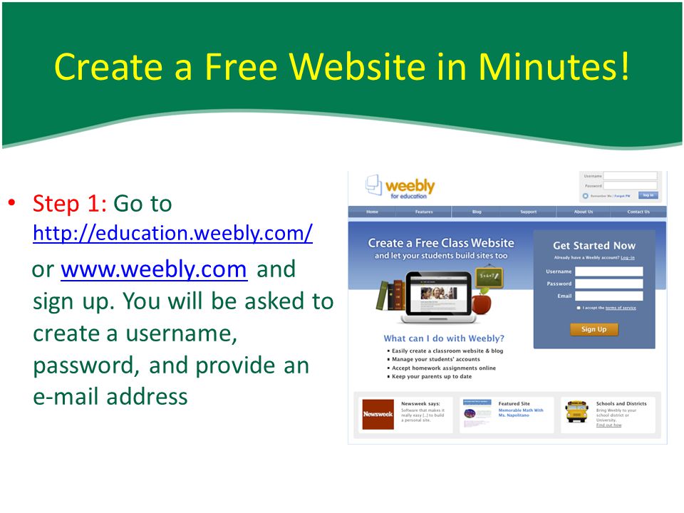 Create a Free Website in Minutes!