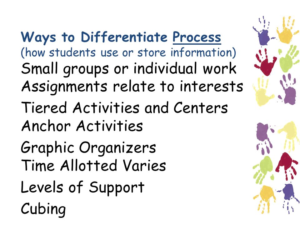 Tiered Activities and Centers Anchor Activities