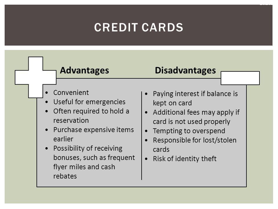 Credit Cards Advantages Disadvantages Convenient