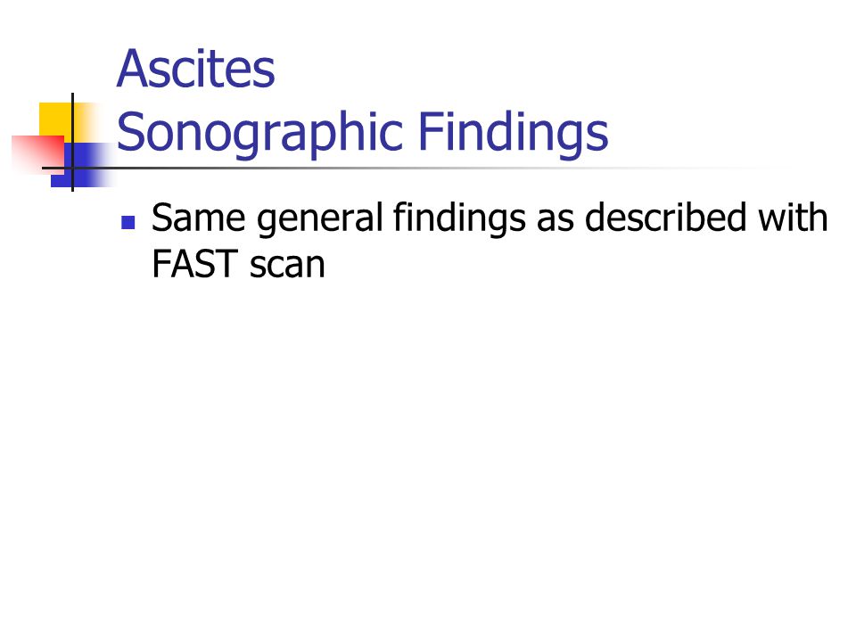 Ascites Sonographic Findings