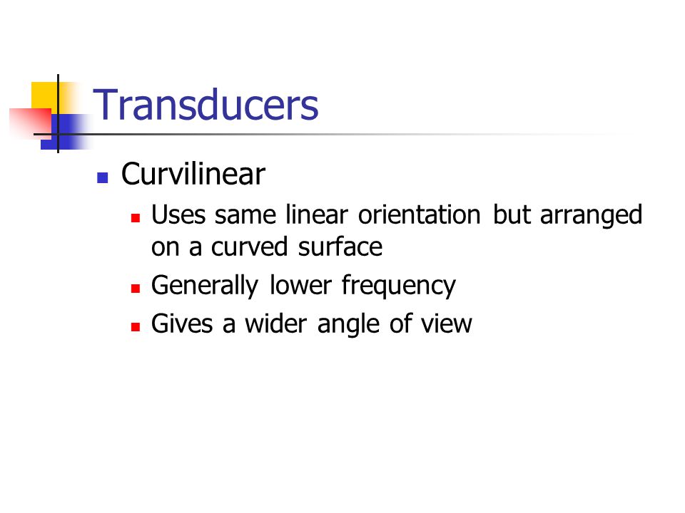 Transducers Curvilinear