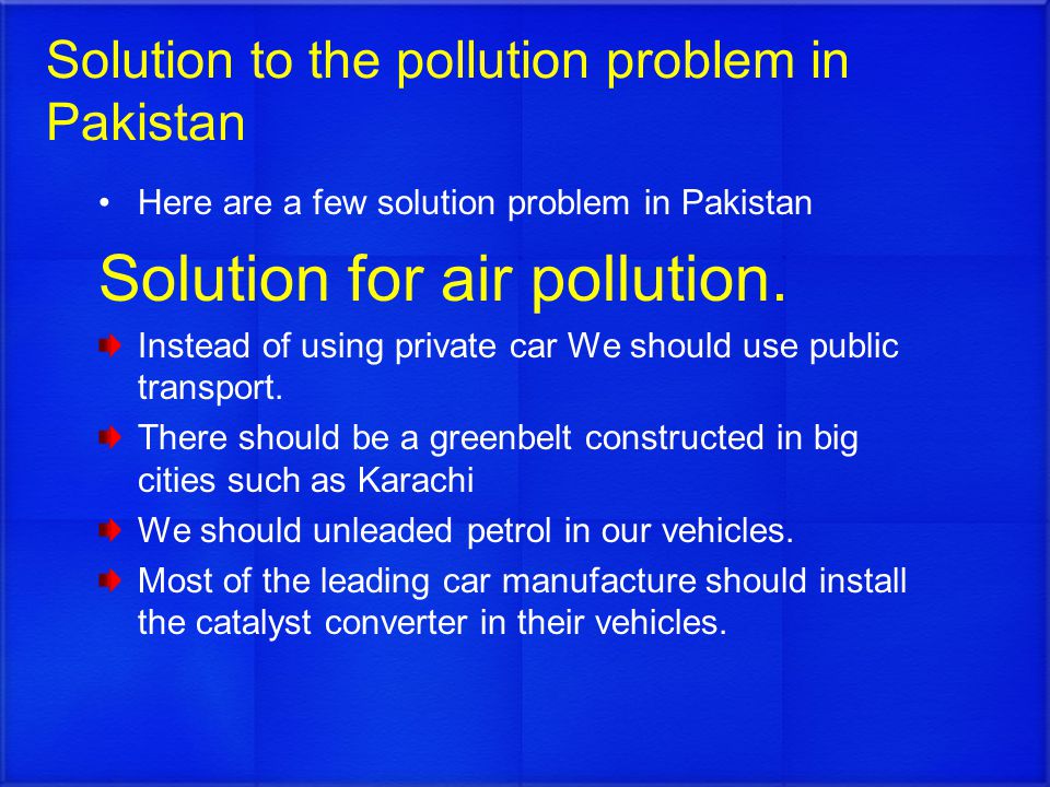 environmental pollution and solution
