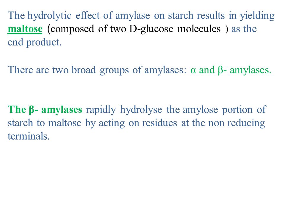 effect of amylase on starch