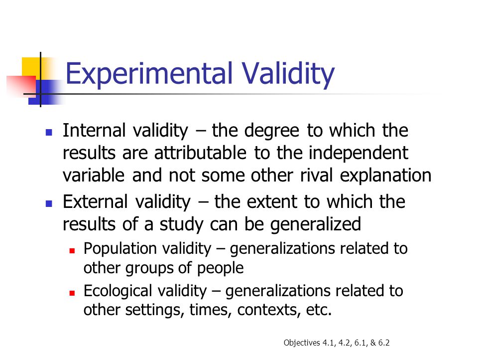 Experimental Validity