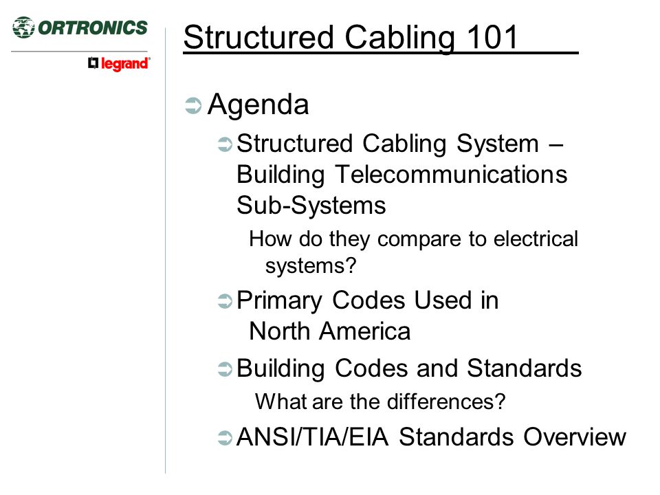 Structured Cabling Overview - ppt download