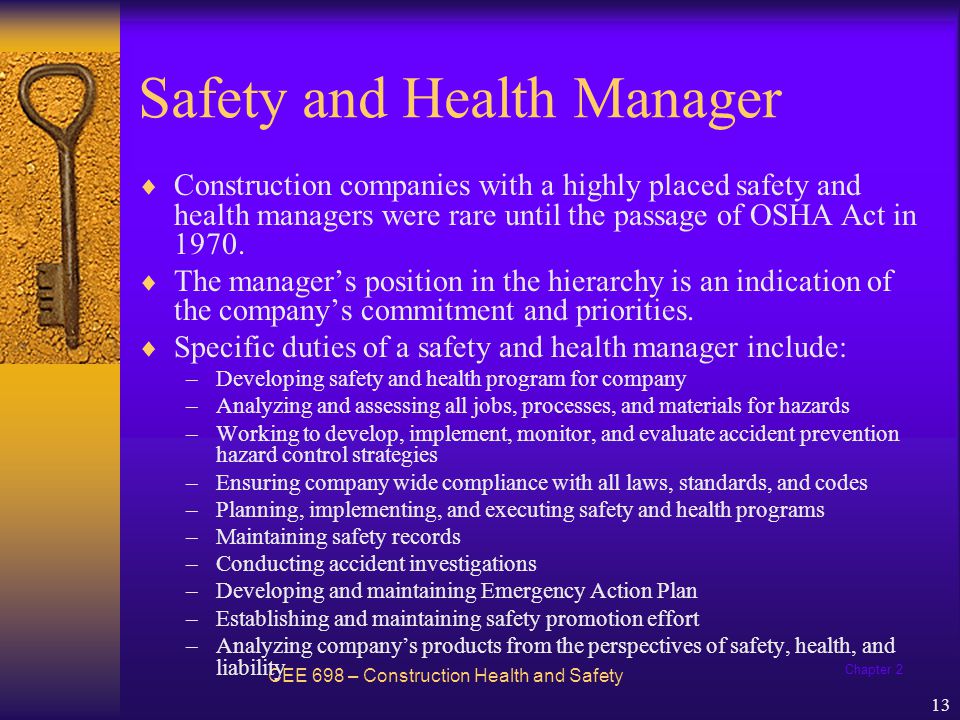 Safety and Health Manager