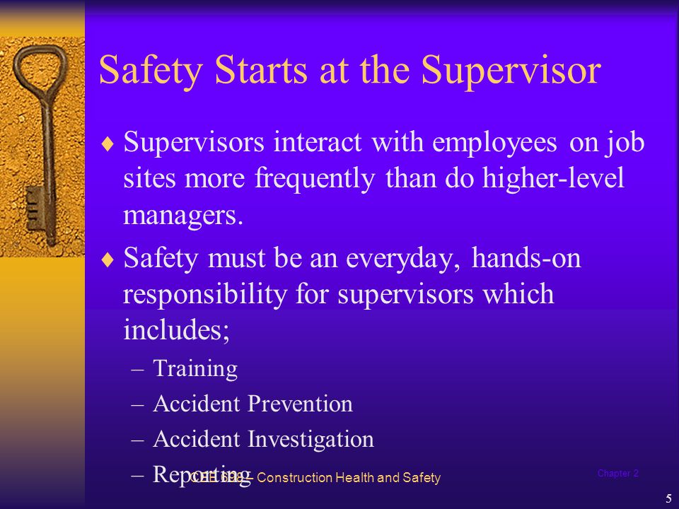 Safety Starts at the Supervisor