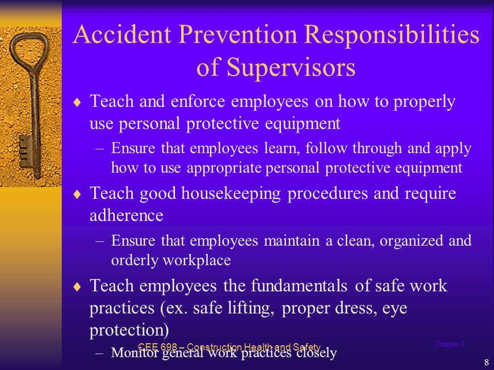 Accident Prevention Responsibilities of Supervisors