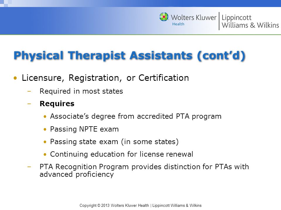 Physical Therapy Certification