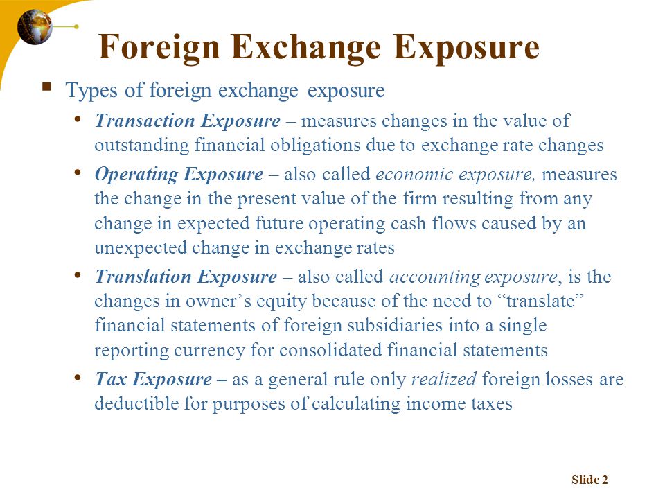 Forex exposure meaning
