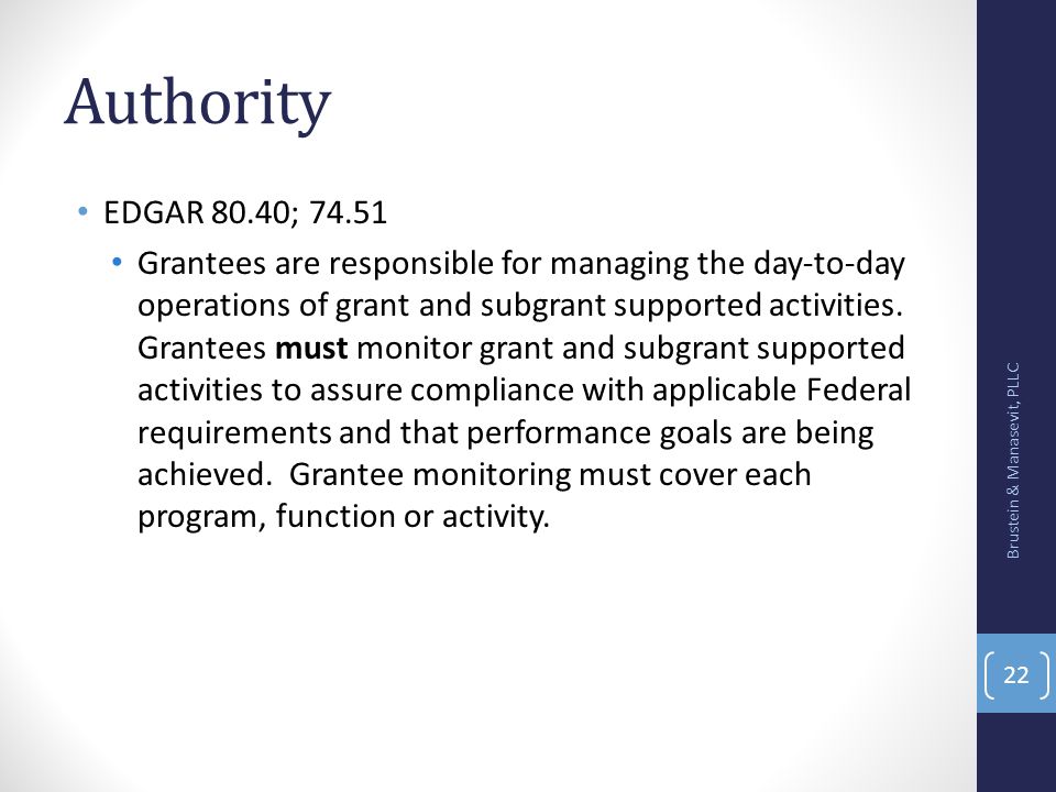 Authority EDGAR 80.40;