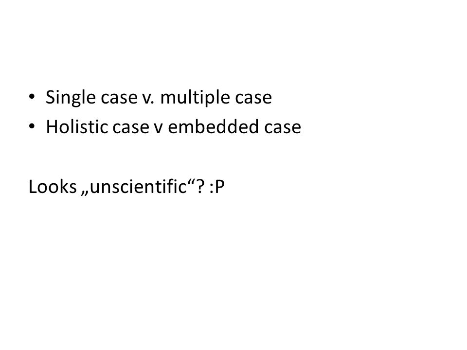 Single case v. multiple case