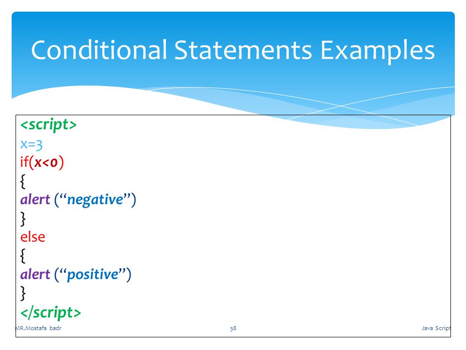 Conditional Statements Examples