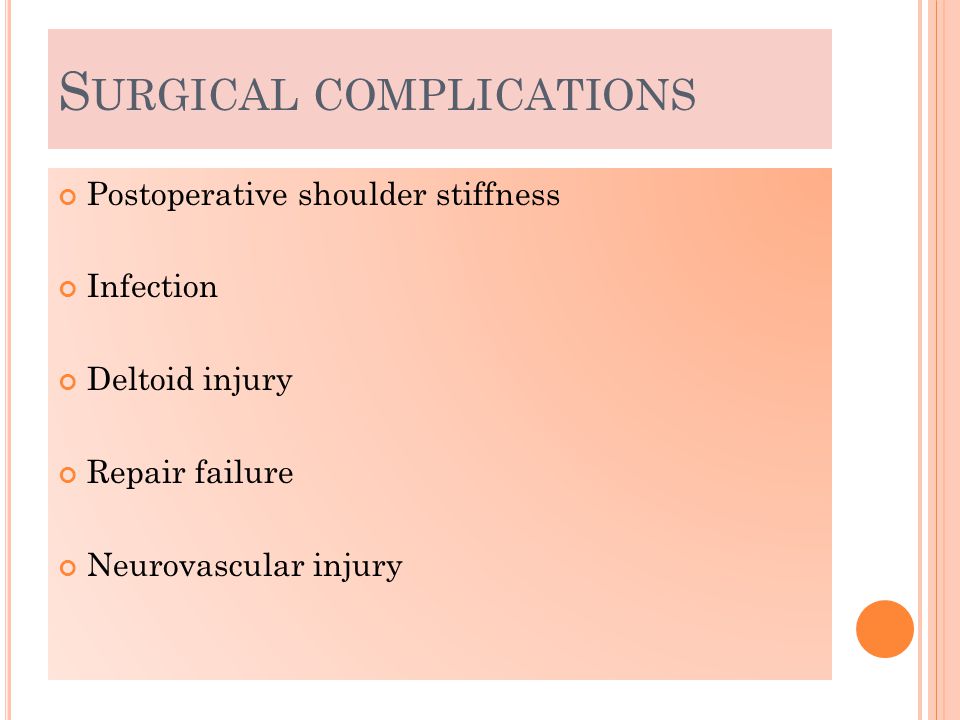 Surgical complications