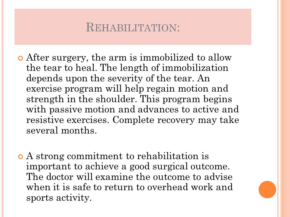 Rehabilitation: