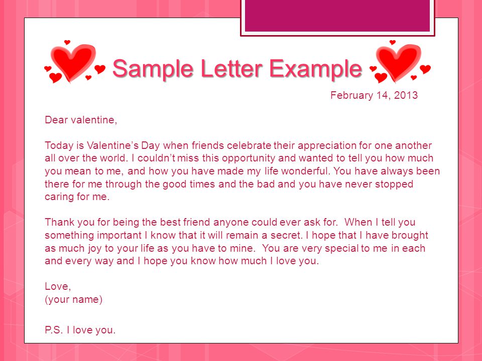 Valentine’s Day Letter - ppt download