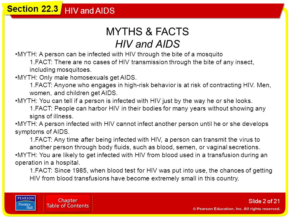MYTHS & FACTS HIV and AIDS