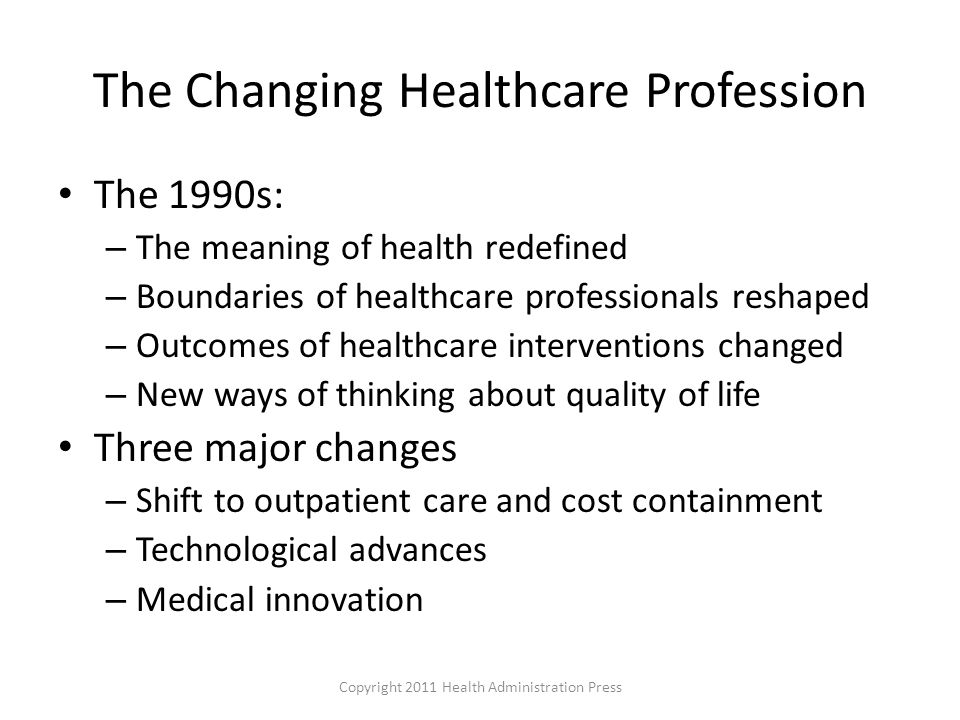 The Changing Healthcare Profession