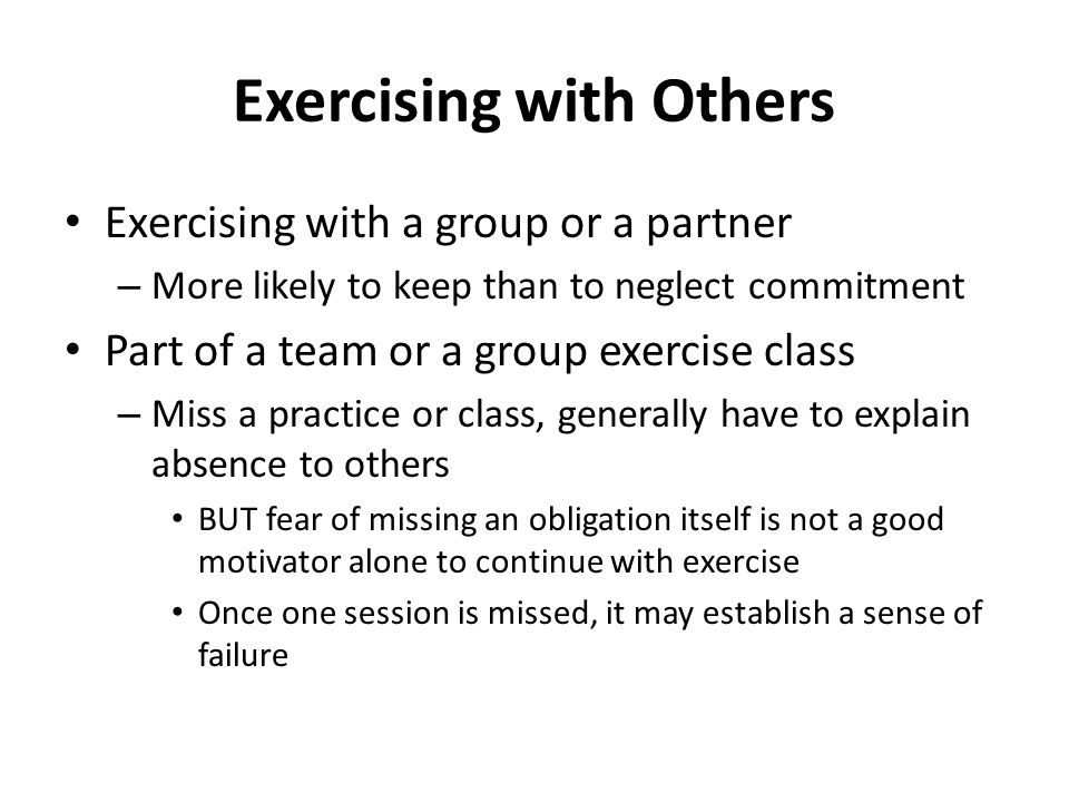 Exercising with Others