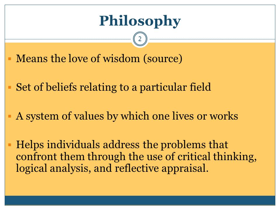 main aims of philosophy