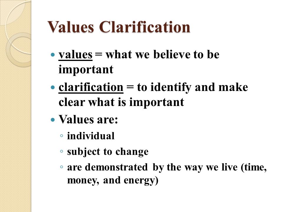 Knr 253 Values Clarification Community Reintegration Ppt Download