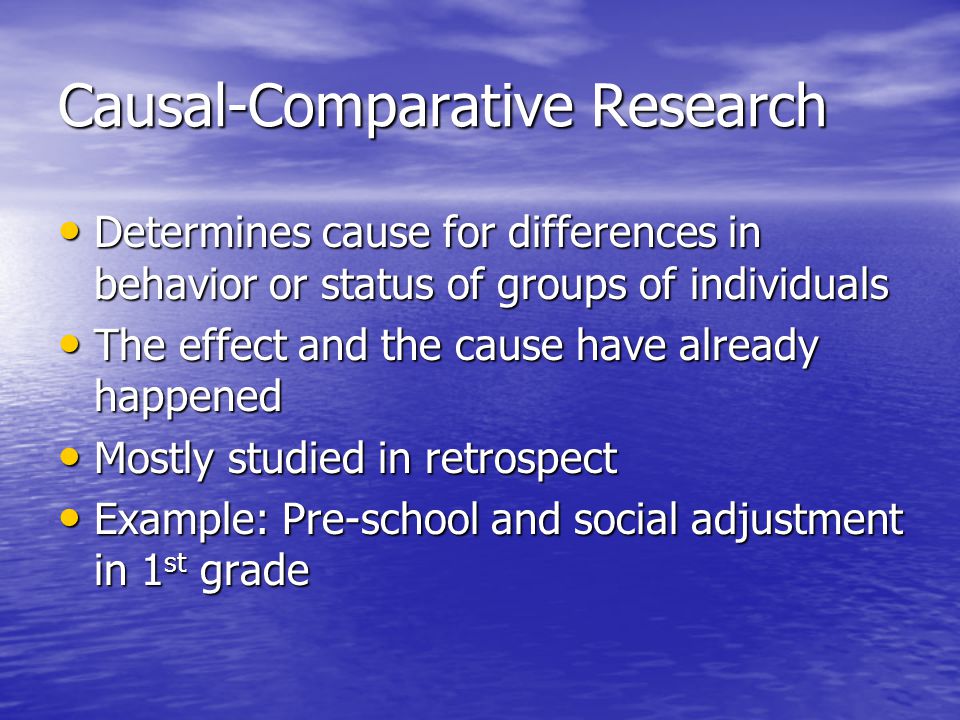 Causal-Comparative Research