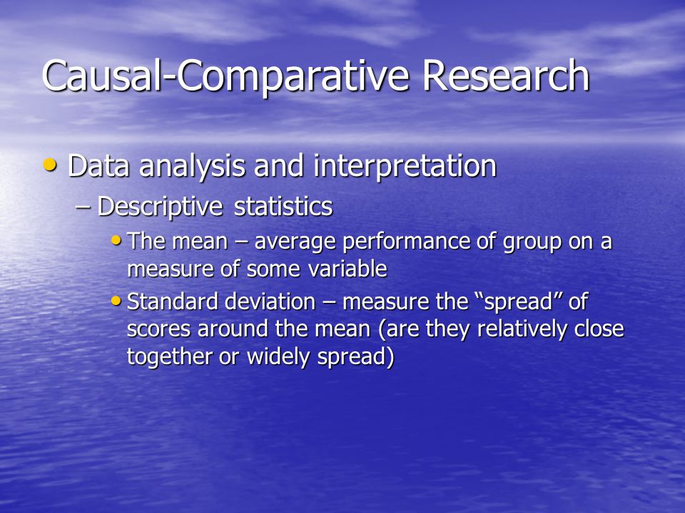 Causal-Comparative Research
